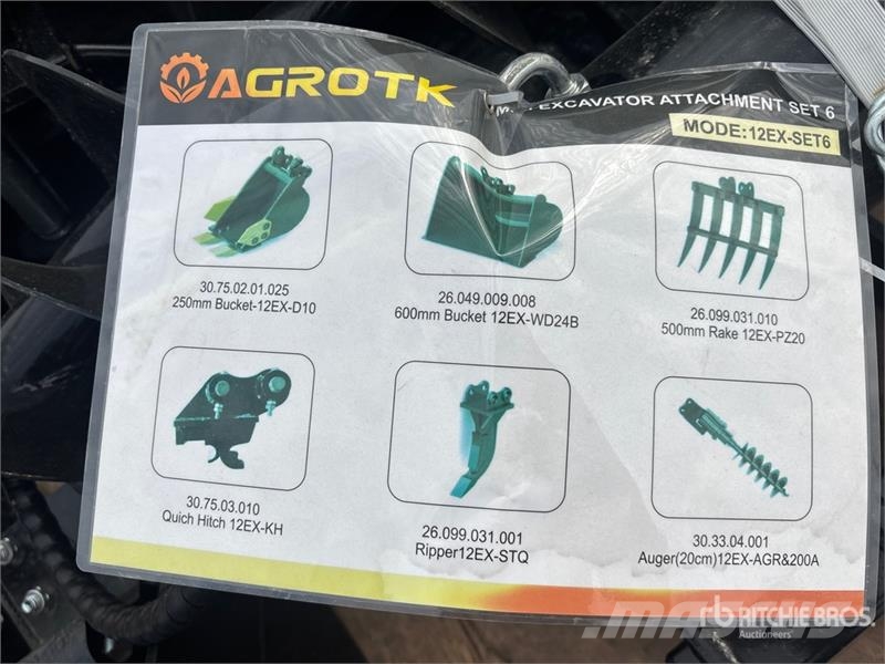 Quantity of (6) AGT 12EX-SET6 Mini Excavator Atta Drugi deli