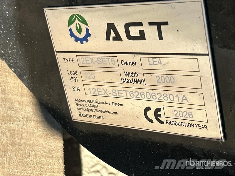 Quantity of (6) AGT 12EX-SET6 Mini Excavator Atta Компоненты строительной техники