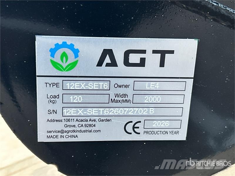  Quantity of (6)  AGT 12EX-SET6 Mini Excavator Atta Otros componentes