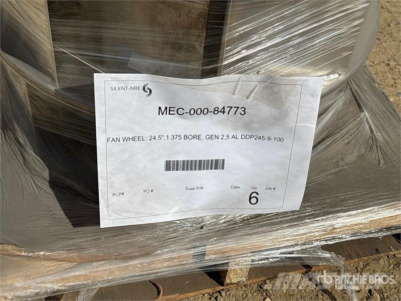 Quantity of (6) Fan Wheels Компоненты строительной техники