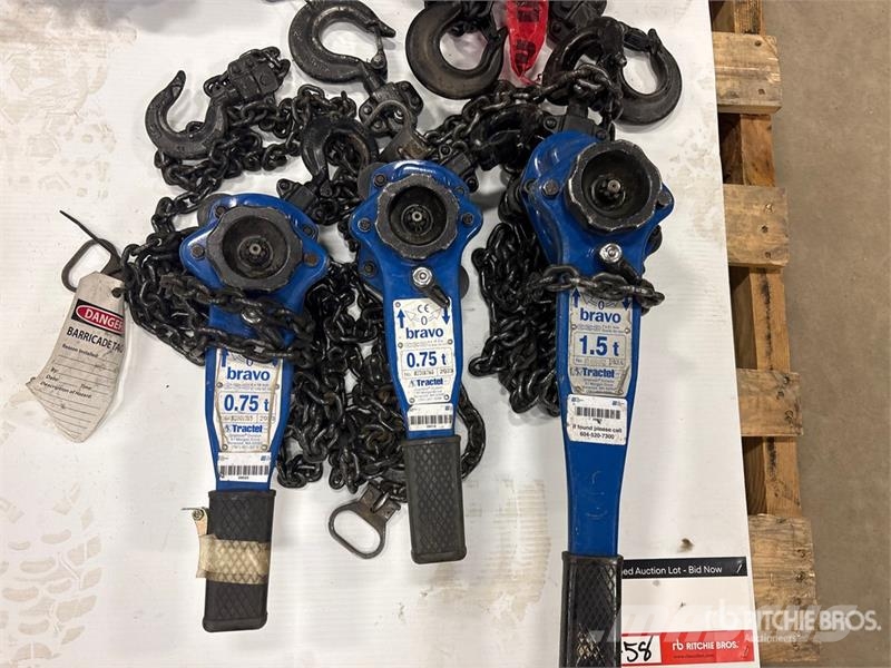 Quantity of (6) Miscellaneous Chain Hoists مكونات أخرى