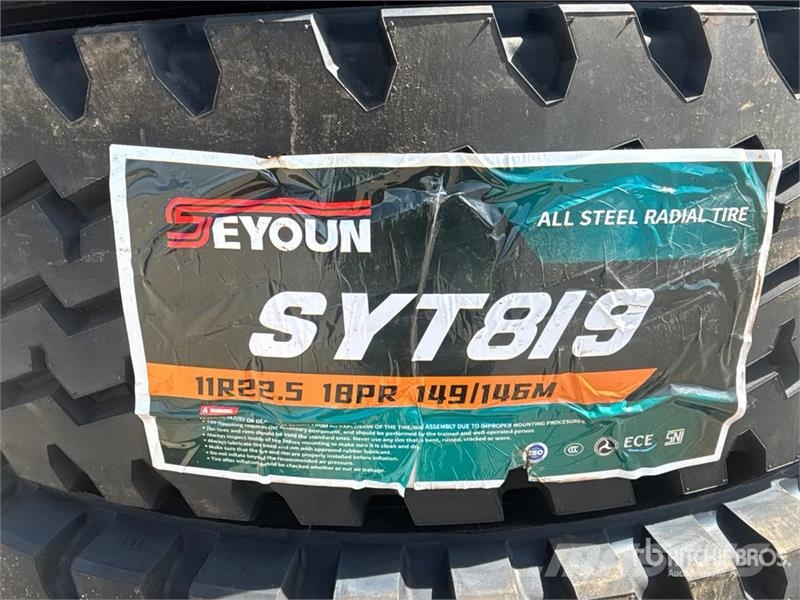 Quantity of (6) Seyoun 11R22.5 Truck Tires (Unused Tyres, wheels and rims