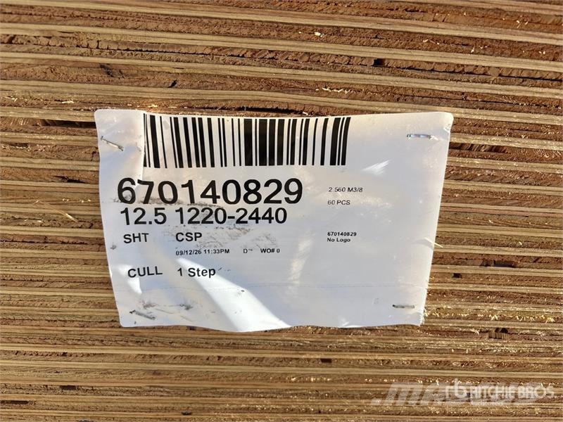  Quantity of (60) 1/2" 4x8 CSP/DFP No Stamp Plywood مكونات أخرى