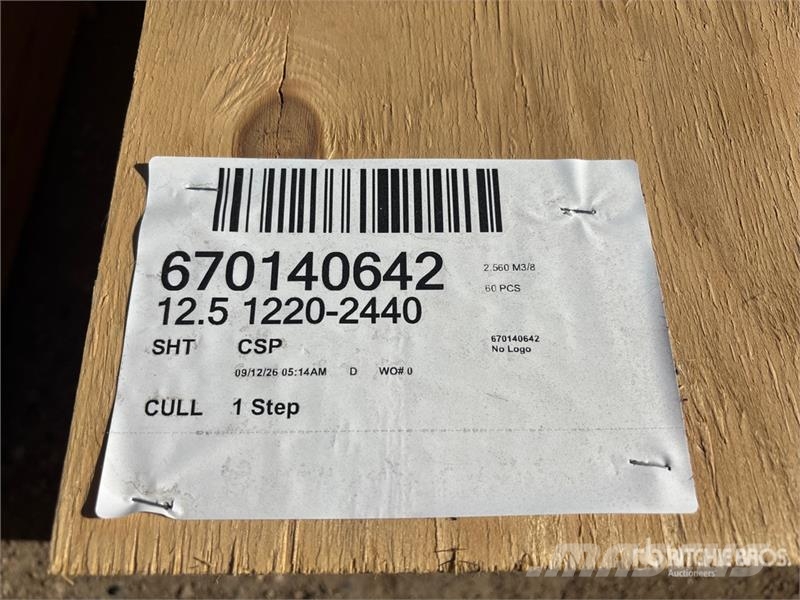  Quantity of (60) 1/2" 4x8 CSP/DFP No Stamp Plywood Andre komponenter