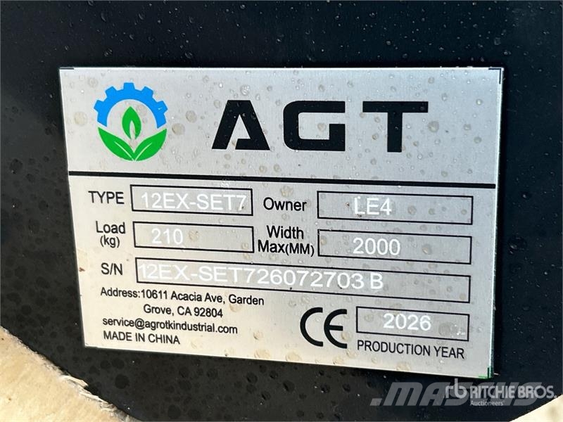  Quantity of (7)  AGT 12EX-SET7 Mini Excavator Atta Otros componentes