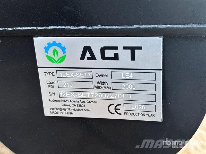  Quantity of (7)  AGT 12EX-SET7 Mini Excavator Atta Otros componentes