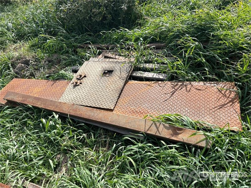  Quantity of (7) Pallets of  of Steel Grating, Shee Scrapers