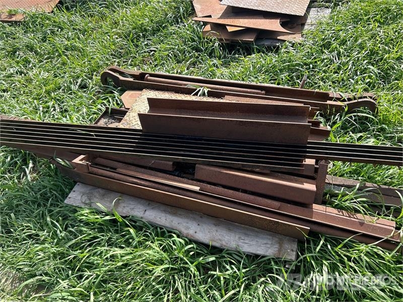  Quantity of (7) Pallets of  of Steel Grating, Shee Scrapers