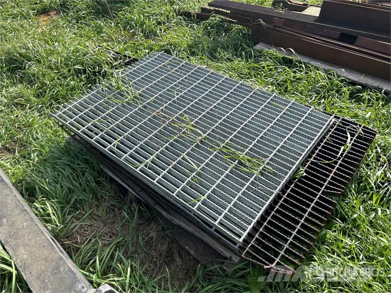 Quantity of (7) Pallets of  of Steel Grating, Shee Scrapers