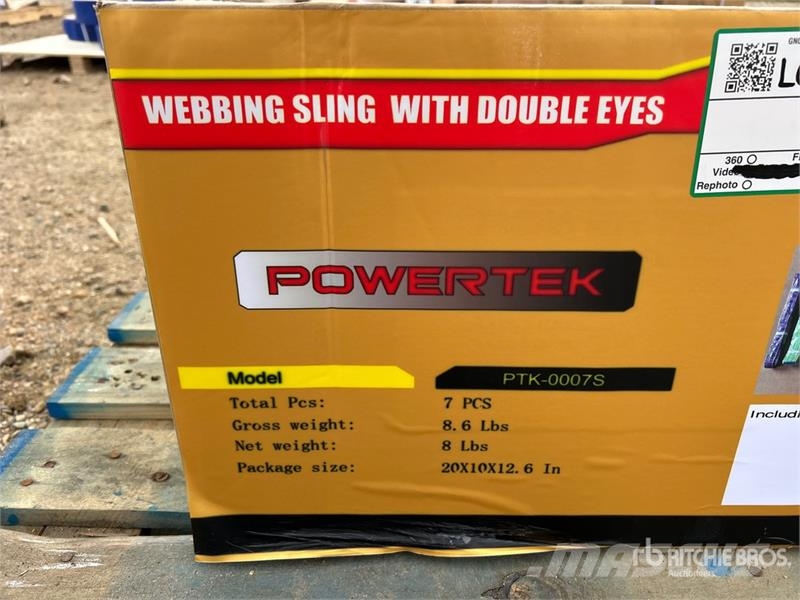  Quantity of (7)  Powertek PTK-0007S Double Eye Web Crane parts and equipment