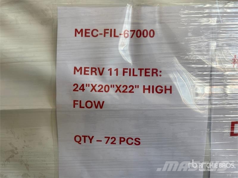 Quantity of (72) Merv 11 24x20x22in Filters Drugi deli