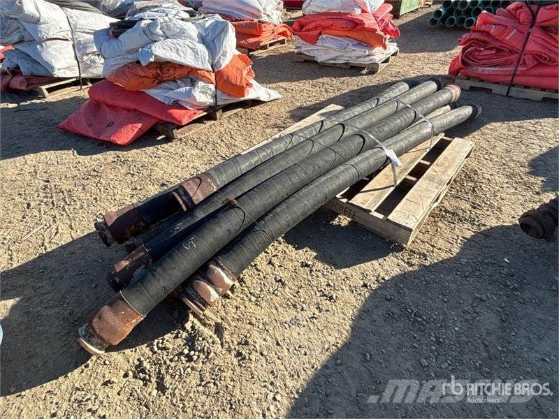  Quantity of (8) 4 in x 10 ft Concrete Pump Hose مكونات أخرى