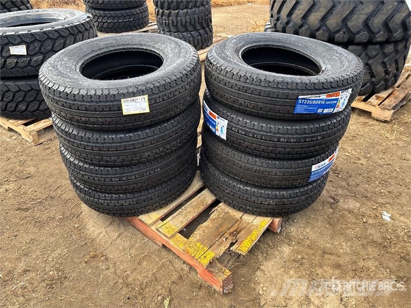 Quantity of (8) Durun ST235/80R16 Trailer Tires (U Шины и колёса