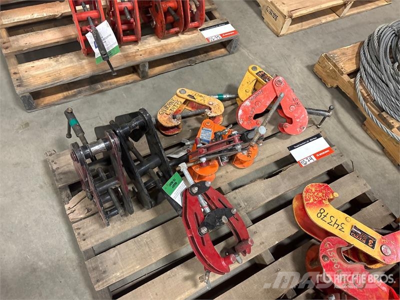 Quantity of (8) Miscellaneous Beam Clamps Rigging أجزاء ومعدات رافعات
