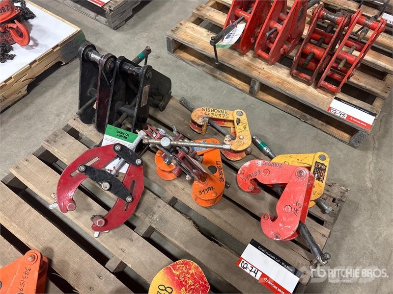 Quantity of (8) Miscellaneous Beam Clamps Rigging أجزاء ومعدات رافعات