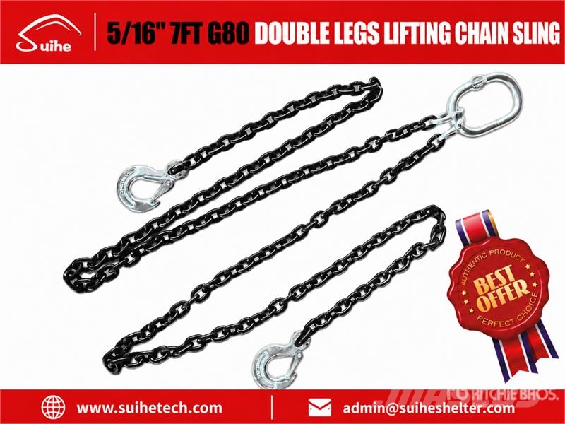Quantity of (8) Suihe DLS G80 Double Leg Chain Sl Daru tertozékok és felszerelések