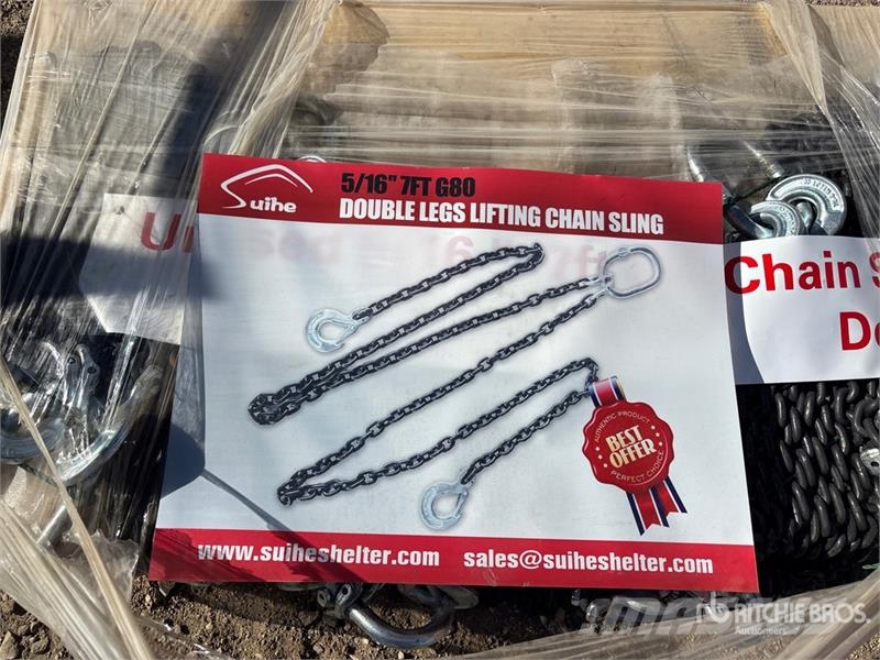 Quantity of (8) Suihe DLS G80 Double Leg Chain Sl Peças e equipamento de gruas
