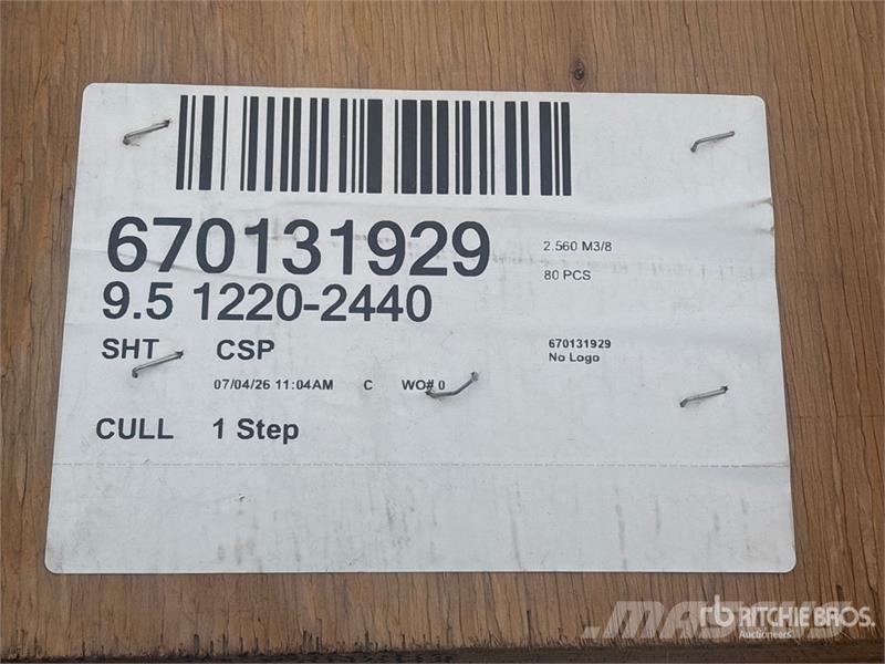 Quantity of (80) 3/8" 4x8 CSP/DFP No Stamp Plywood Other components