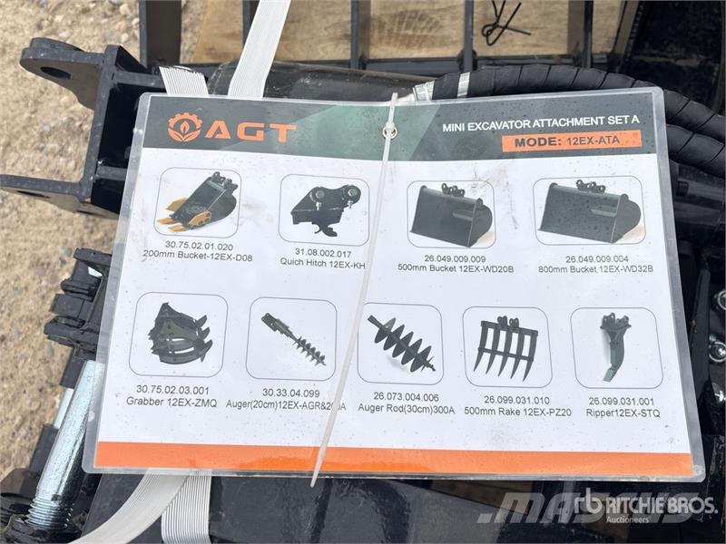Quantity of (9) AGT 12EX-ATA Mini Excavator Attac Drugi deli