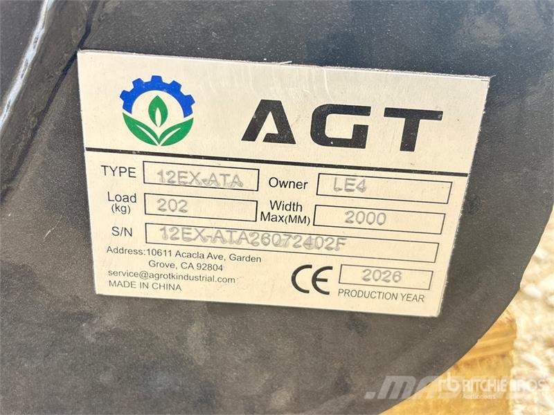 Quantity of (9) AGT 12EX-ATA Mini Excavator Attac Egyéb alkatrészek