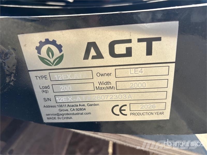  Quantity of (9)  AGT 12EX-ATA Mini Excavator Attac Otros componentes