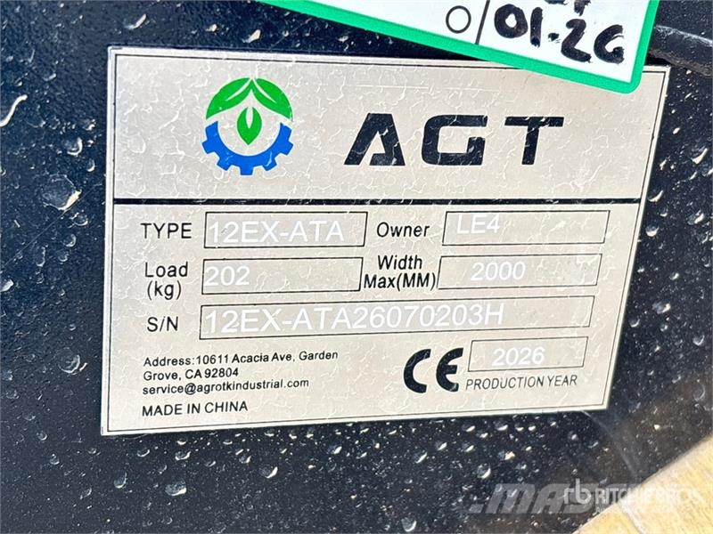 Quantity of (9) AGT 12EX-ATA Mini Excavator Attac Drugi deli