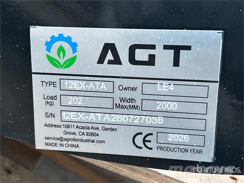 Quantity of (9)  AGT 12EX-ATA Mini Excavator Attac Otros componentes