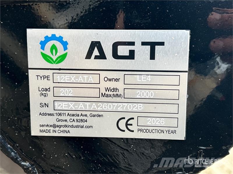  Quantity of (9)  AGT 12EX-ATA Q/C Mini Excavator A Otros componentes
