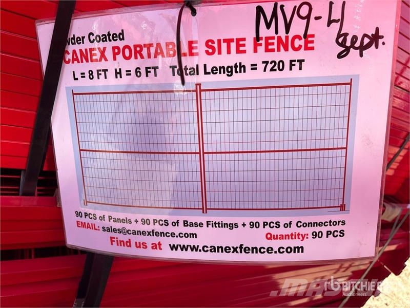 Quantity of (90) Canex 8 ft x 6 ft Powder Coated S Kiti naudoti statybos komponentai