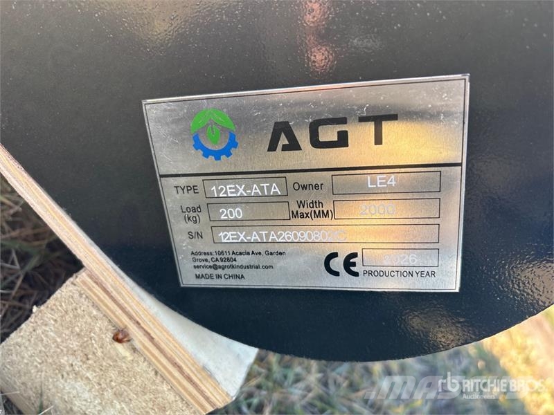  Quantity of  AGT 12EX-ATA Mini Excavator Attachmen مكونات أخرى