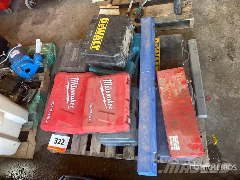 Quantity of Assorted Empty Tool Cases incl. DeWalt Other components
