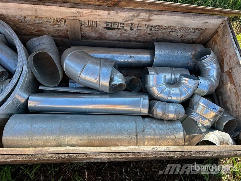 Quantity of Assorted Galvanized HVAC Ducting, Elbo Ďalšie komponenty