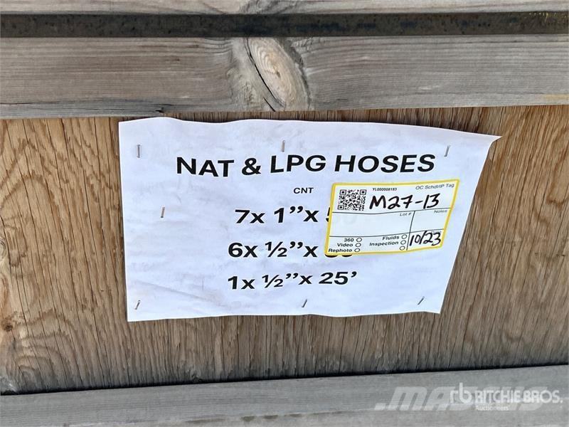  Quantity of Assorted Gas Hose Andre komponenter