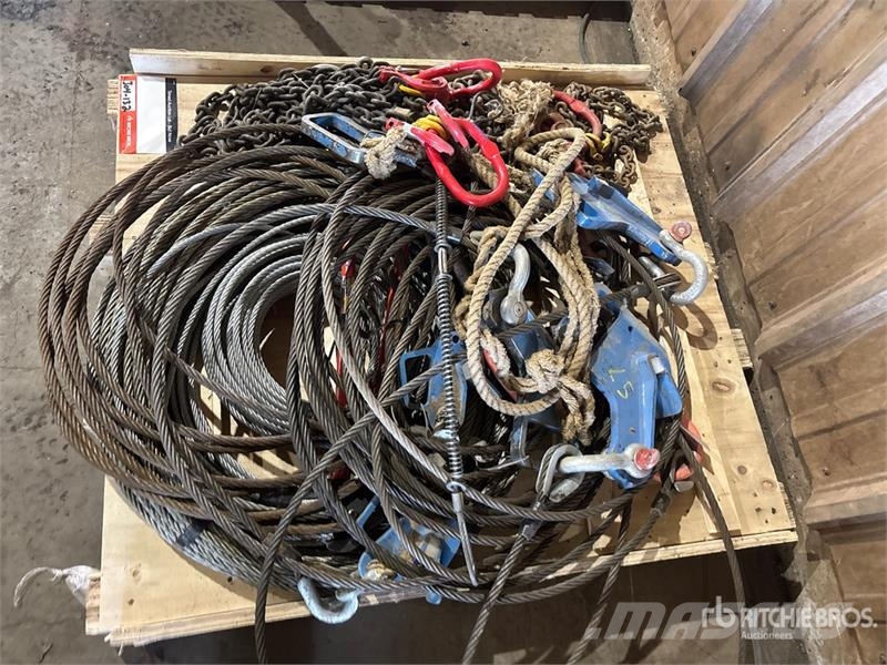 Quantity of Cable Slings & Chain Slings Rigging Crane parts and equipment