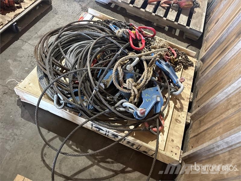 Quantity of Cable Slings & Chain Slings Rigging Crane parts and equipment
