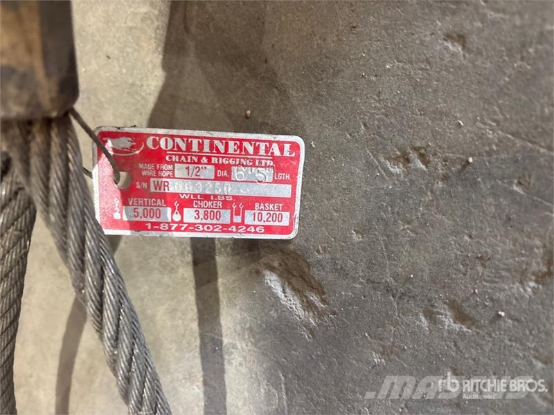 Quantity of Cable Sling Rigging Crane parts and equipment