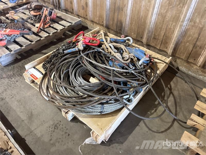 Quantity of Cable Slings & Chain Slings Rigging Crane parts and equipment
