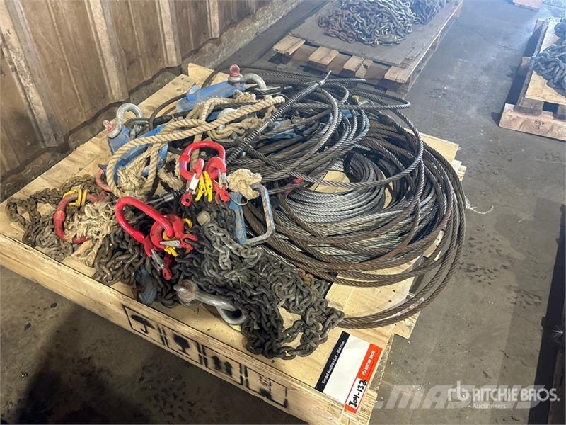 Quantity of Cable Slings & Chain Slings Rigging Crane parts and equipment