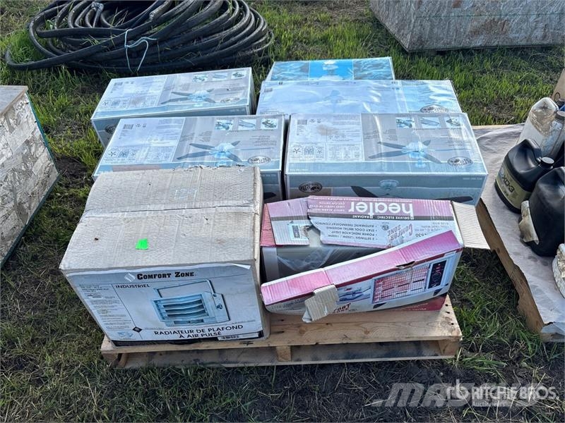 Quantity of Ceiling Mount Heater, Ceiling Fan, Spa Kiti naudoti statybos komponentai