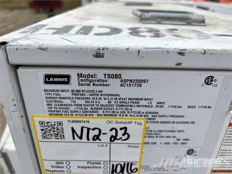 Quantity of L.B. White 80000 BTU Space Heater Dispositivi di riscaldamento / scongelamento