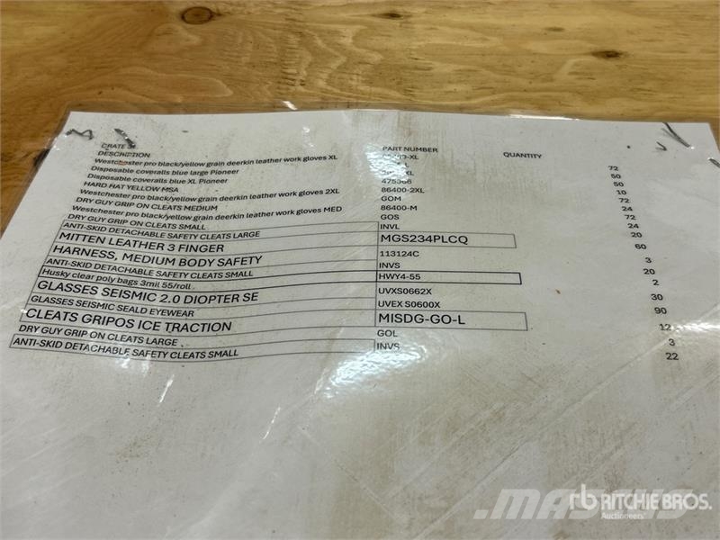 Quantity of Misc Safety Gear Inne akcesoria