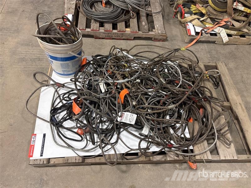  Quantity of Miscellaneous Eye & Eye Cable Sling أجزاء ومعدات رافعات