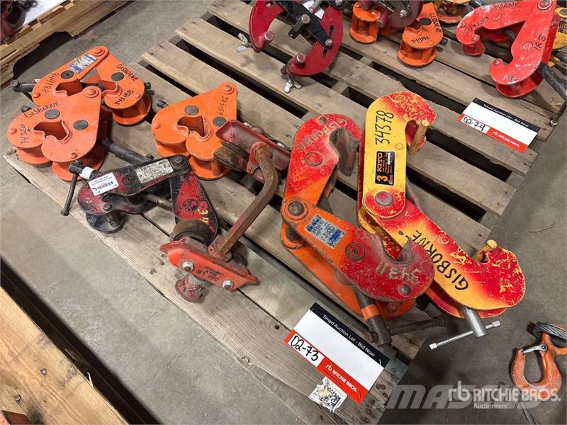 Quantity of Miscellaneous Beam Clamps Rigging أجزاء ومعدات رافعات
