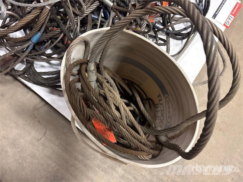  Quantity of Miscellaneous Eye & Eye Cable Sling أجزاء ومعدات رافعات