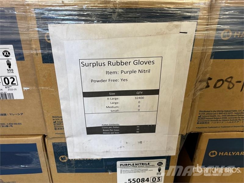 Quantity of Nitrile XL Mechanics Rubber Gloves (Un مكونات أخرى