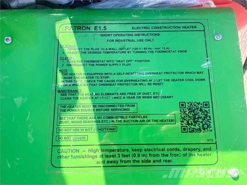  Quantity of Patron  Dehumidifier and Portable Heat Lauksaimniecība- Citi