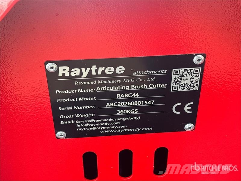 Raytree RABC44 44 in Articulating Skid Steer Brush Mounted and trailed mowers