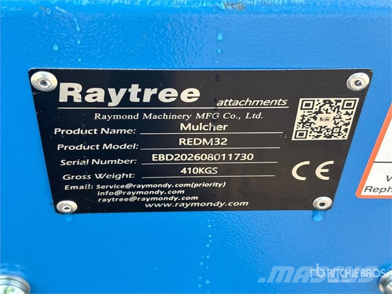 Raytree REDM32 32 in Excavator Drum Mulcher - Fits Otros componentes