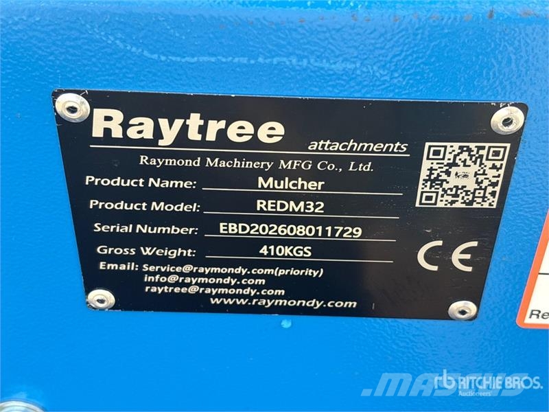 Raytree REDM32 32 in Excavator Drum Mulcher - Fits Otros componentes