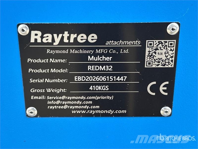 Raytree REDM32 32 in Excavator Drum Mulcher - Fits Drugi deli